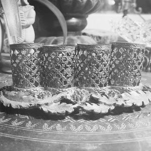 Antique Lipstick Holder Metal Brass